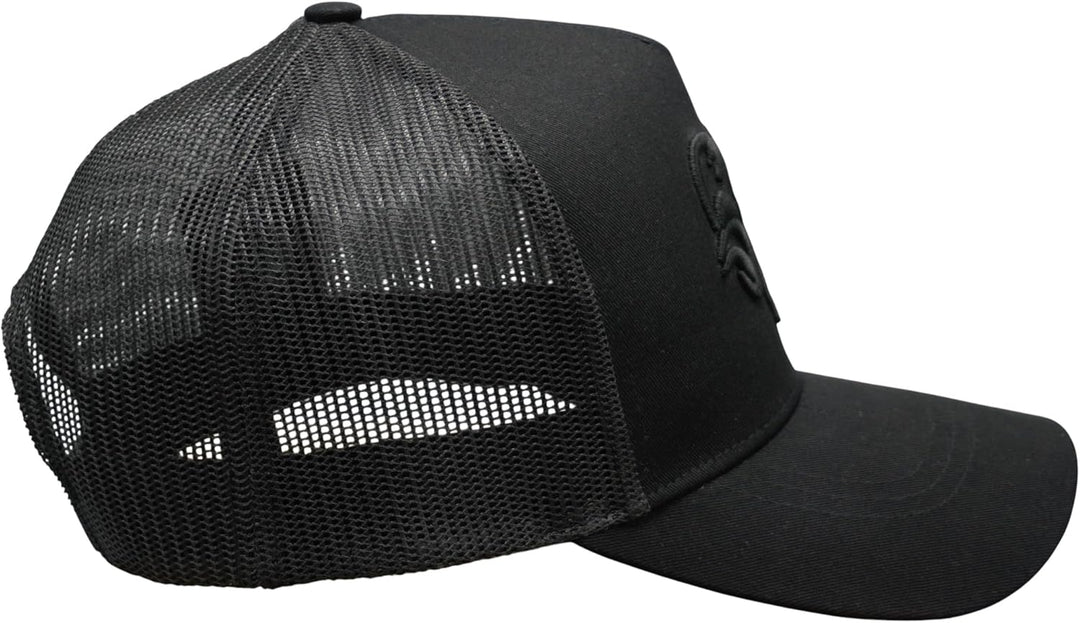 Bexxwell Trucker Cap schwarz mit 3D Logo-Stickerei (optimale Passform, Kappe, Black, Truckercap, Log