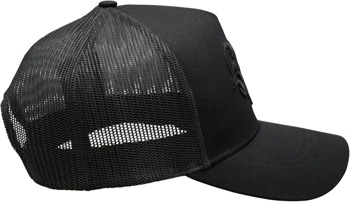 Bexxwell Trucker Cap schwarz mit 3D Logo-Stickerei (optimale Passform, Kappe, Black, Truckercap, Log
