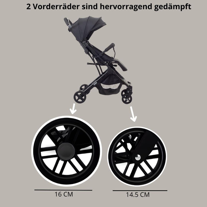 Novi Baby® Travel Go Basic Buggy, Leichter Kinderwagen, kompakter Einhandbuggy, einfach zusammenklap