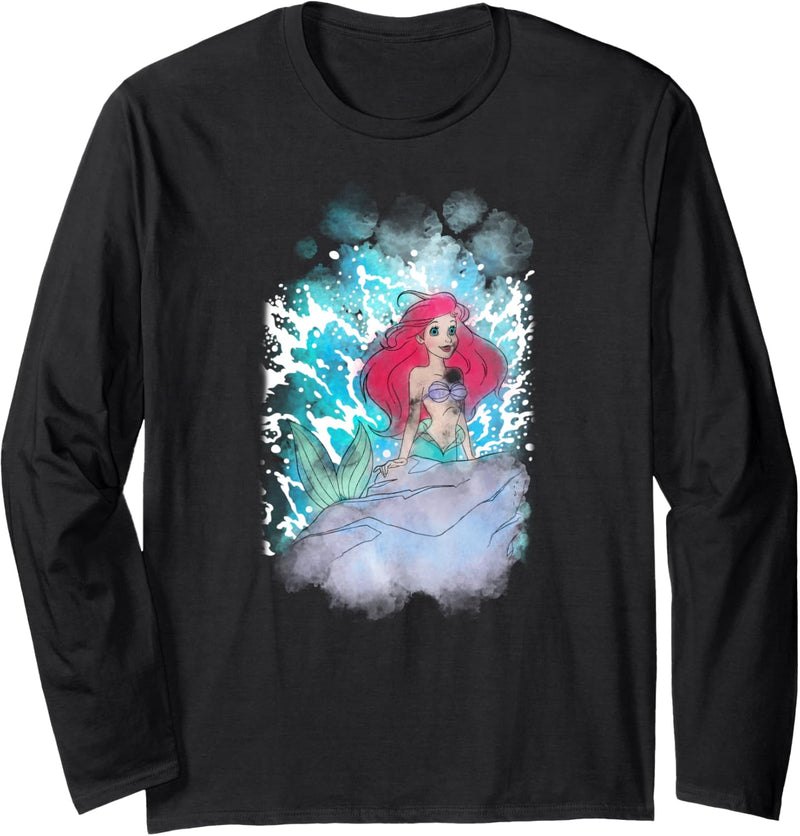 Disney The Little Mermaid Ariel Watercolor Splash Langarmshirt