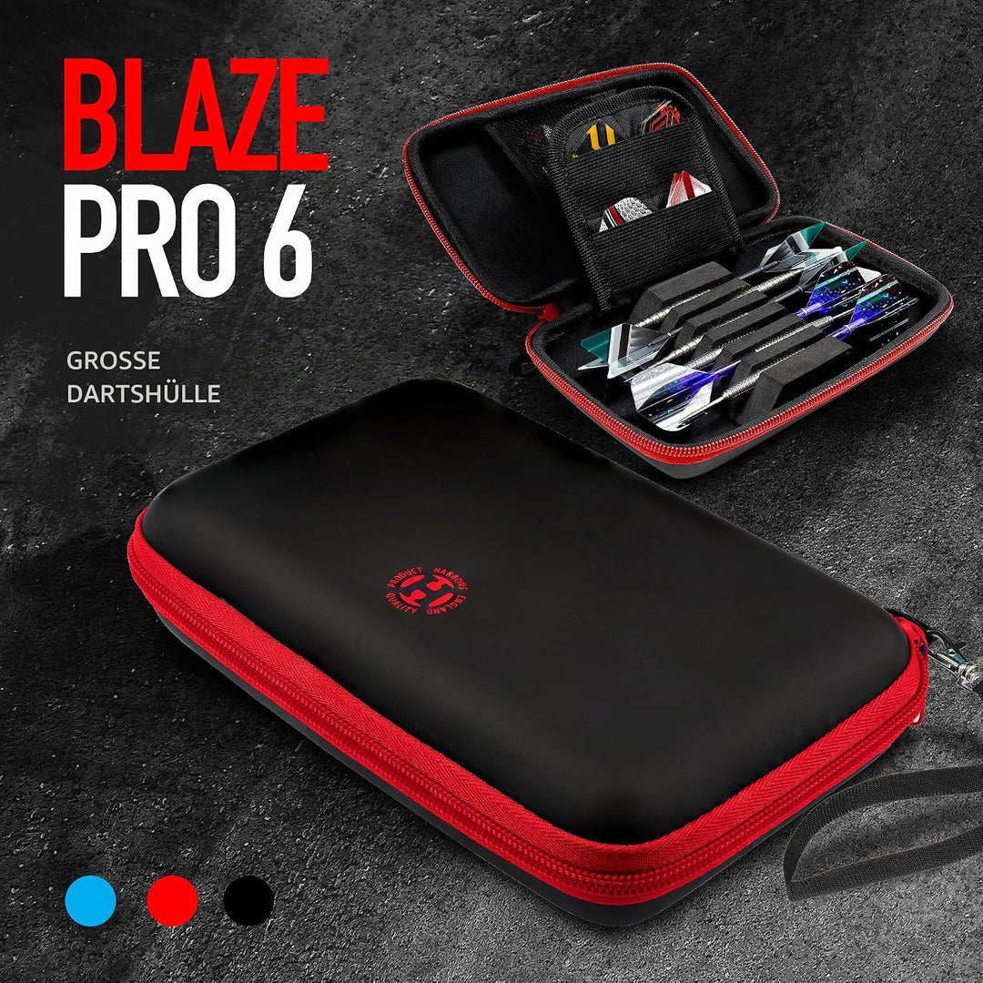 Harrows Darttasche Blaze Pro 6 | Dart Case Dartshalter I Darts Case fasst 6 Darts | für 6 Dartpfeile