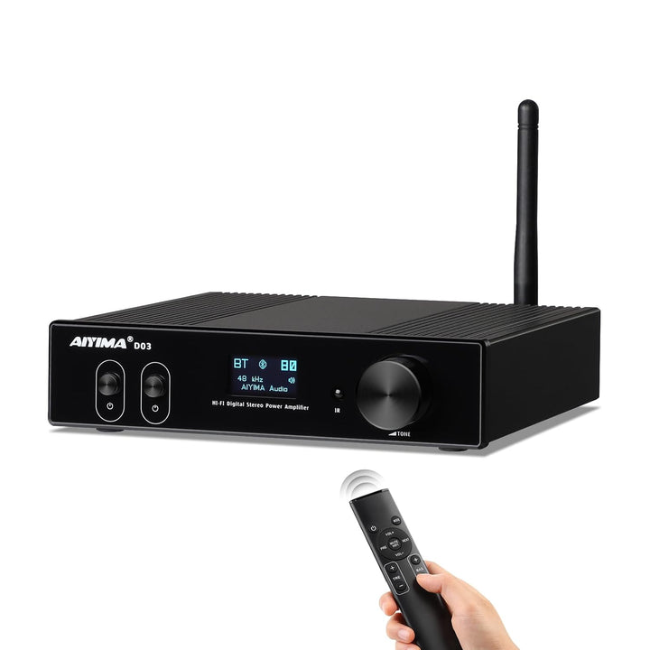 AIYIMA D03 Bluetooth 5.0 Digital-Verstärker 150Wx2 Stereo HiFi 2.0/2.1 CH Desktop Sound Amplificador