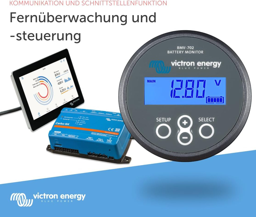 Victron Energy BMV-702 Batterie Monitor (Grau), Einzelhandel BMV 702 (Retail), BMV 702 (Retail)