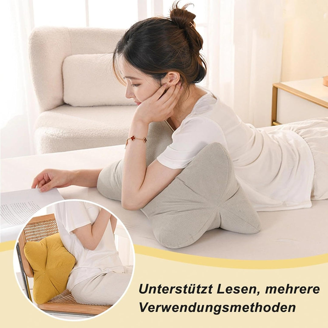 Nackenkissen Lesekissen, Leseknochen Nackenrolle, Ergonomische Form, Leseknochen, Lendenstütze Flexi
