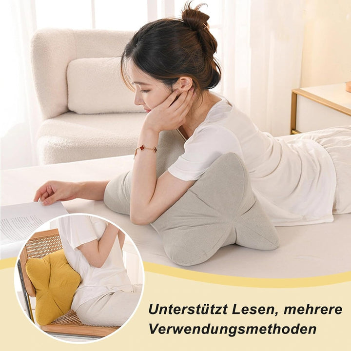 Nackenkissen Lesekissen, Leseknochen Nackenrolle, Ergonomische Form, Leseknochen, Lendenstütze Flexi