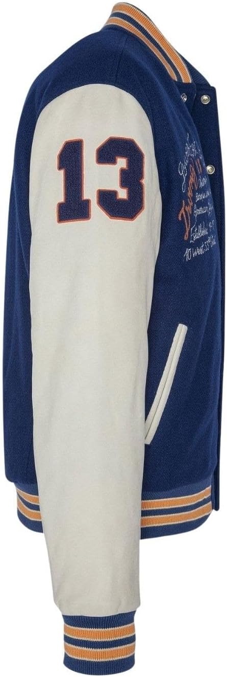 Schott NYC Herren Lcteddybd Jacke L Blau / Offwhite, L Blau / Offwhite