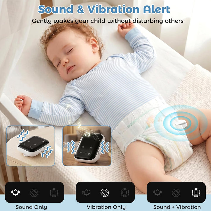 Wireless Bettwetting Alarm für Jungen und Mädchen, USB-C Wiederaufladbare Bettnässer Alarm mit 3 Eri