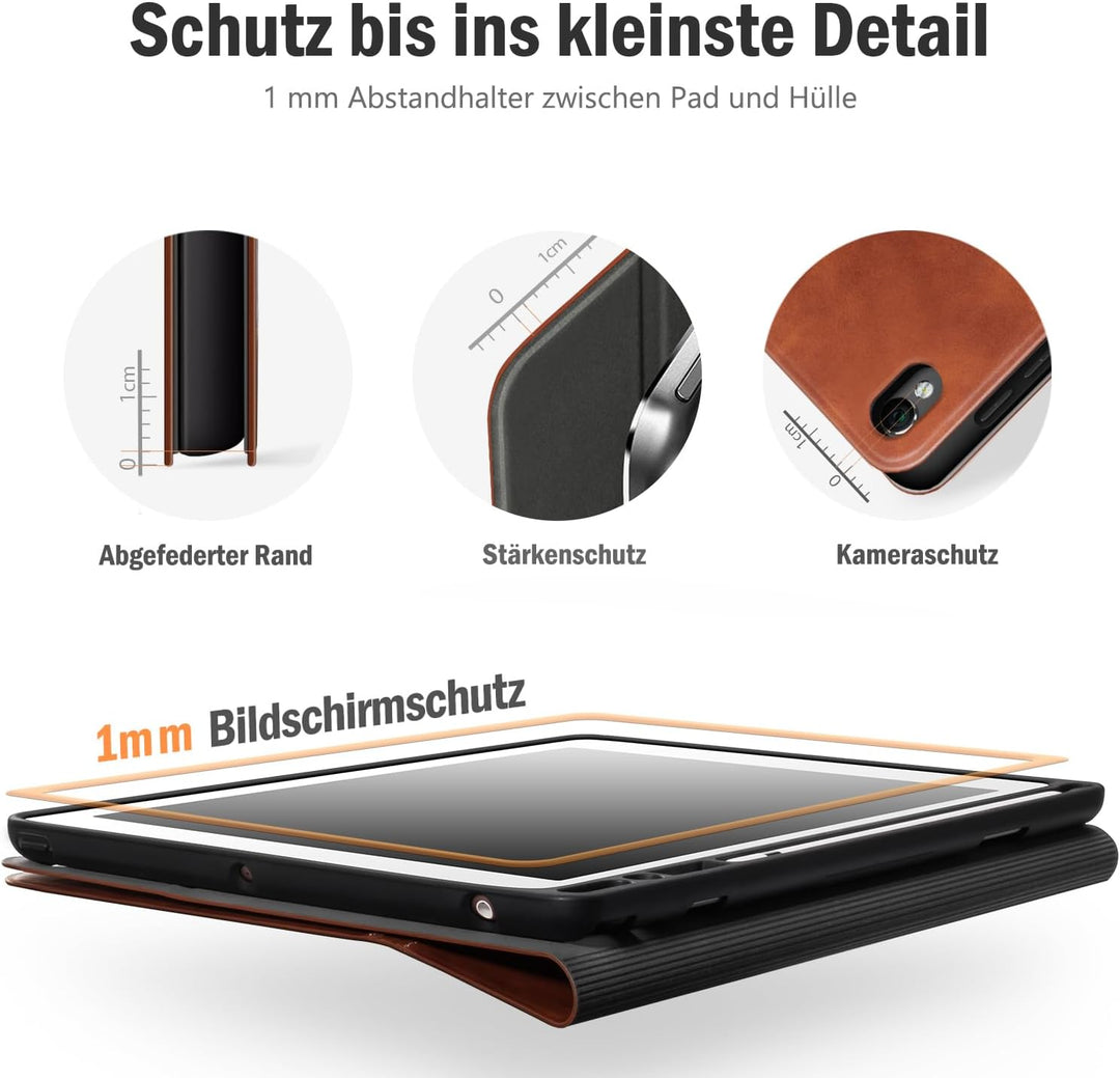 Antbox Hülle für iPad Air 3 2019 10.5 Zoll/iPad Pro 10.5 2017 mit Apple Pencil Halter Auto Schlaf/Wa