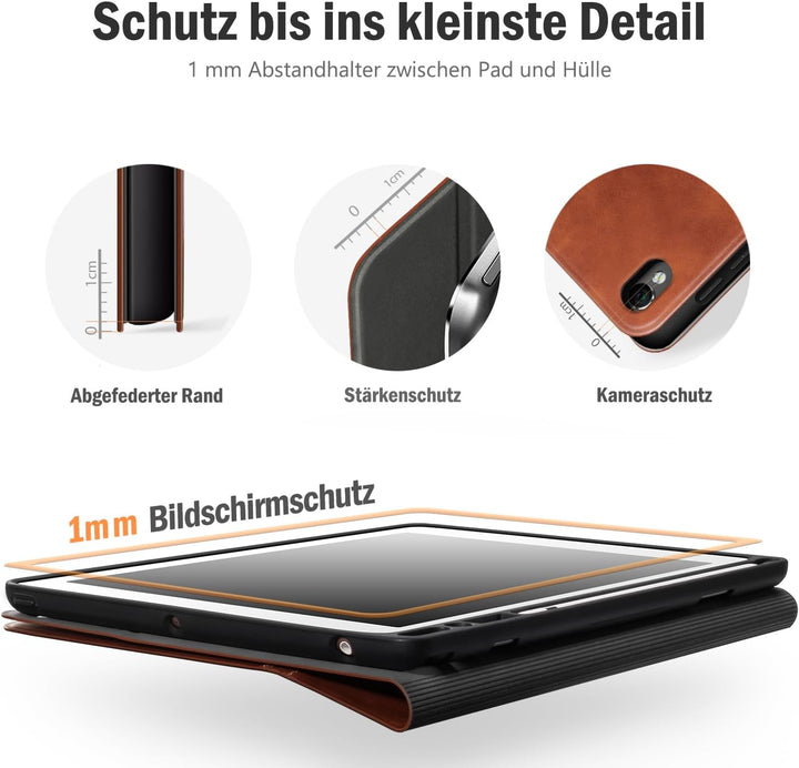 Antbox Hülle für iPad Air 3 2019 10.5 Zoll/iPad Pro 10.5 2017 mit Apple Pencil Halter Auto Schlaf/Wa