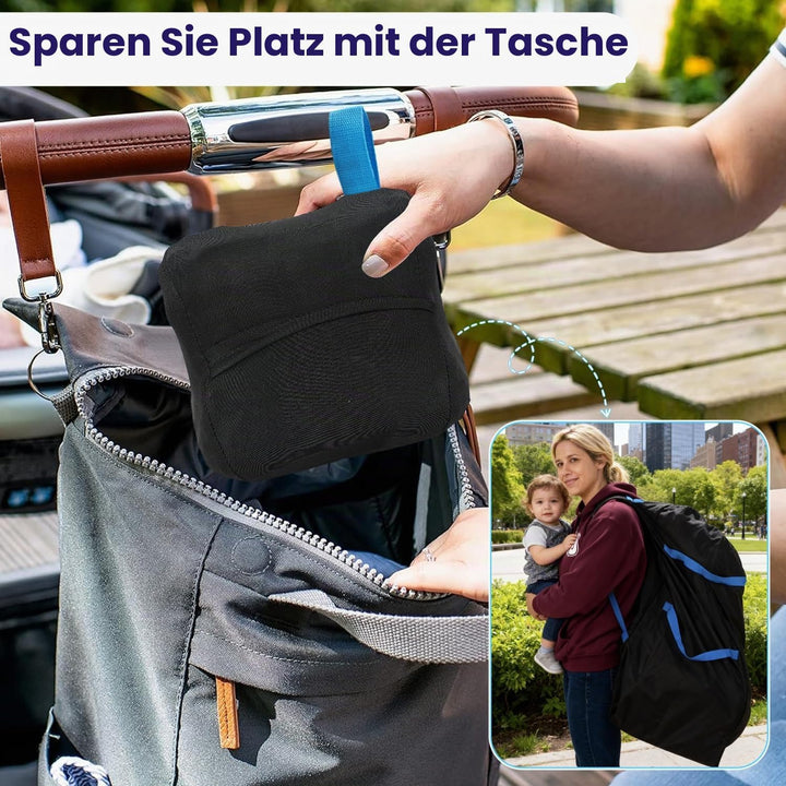 Fosmon Reisetasche für Autositz, Flugzeug, Verstellbarer Schultergurt, gepolstert, Nylon-Rucksack, U