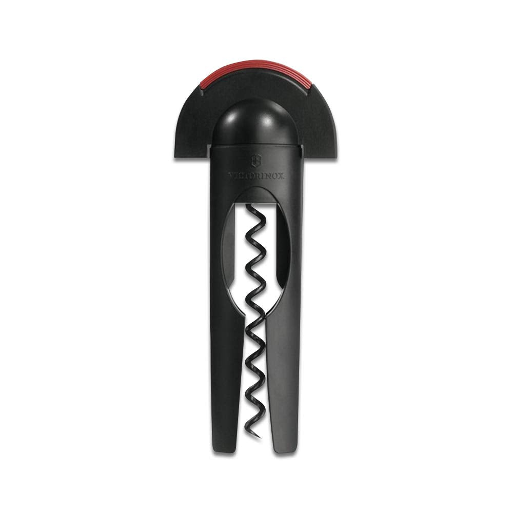 Victorinox Korkenzieher mit Kapselschneider, Robuster Kunststoffgriff, Swiss Made STANDARD Schwarz,