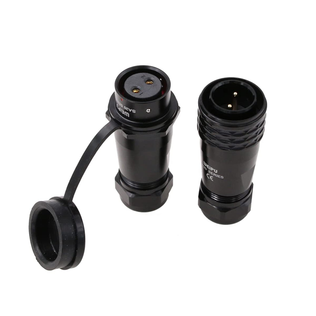 SZRMCC SA20 Luftfahrtstecker 2-Polig In-Linie Aviation Steckverbinder Wasserdicht IP67 SA2010 Stecke