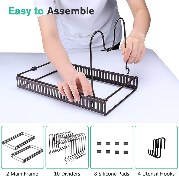 Puricon Deckel und Pfannenhalter Topfdeckelhalter Pfannen Aufbewahrung Topf Organizer Pan Rack für K