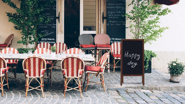 ALLboards Kundenstopper Wasserfest mit lackiertem Holzrahmen 100x60cm, Werbetafel, Gehwegaufsteller,