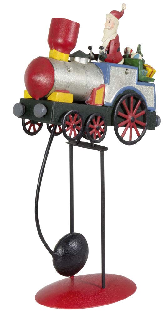 Christmas Paradise Weihnachtlicher Balance Unruhe Pendel Zug Mit Santa Metall Höhe 34cm Bunt Tischde