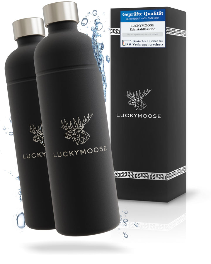Luckymoose® 2er-Set Flasche für Aarke Carbonator 3, Philips GoZero & Brita sodaOne Wassersprudler -