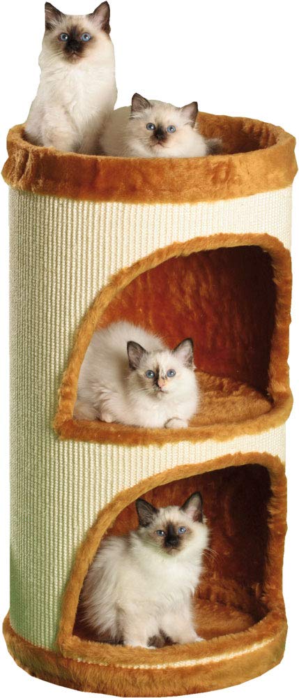 CLEVERCAT Wohntonne Toskana mit besonders strapazierfähigem Sisalbezug und extra grossen Eingängen.