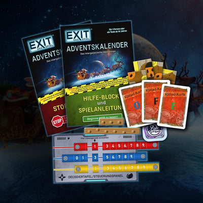 KOSMOS 684488 EXIT® - Das Spiel - Adventskalender 2024: Das intergalaktische Wettrennen, mit 24 span