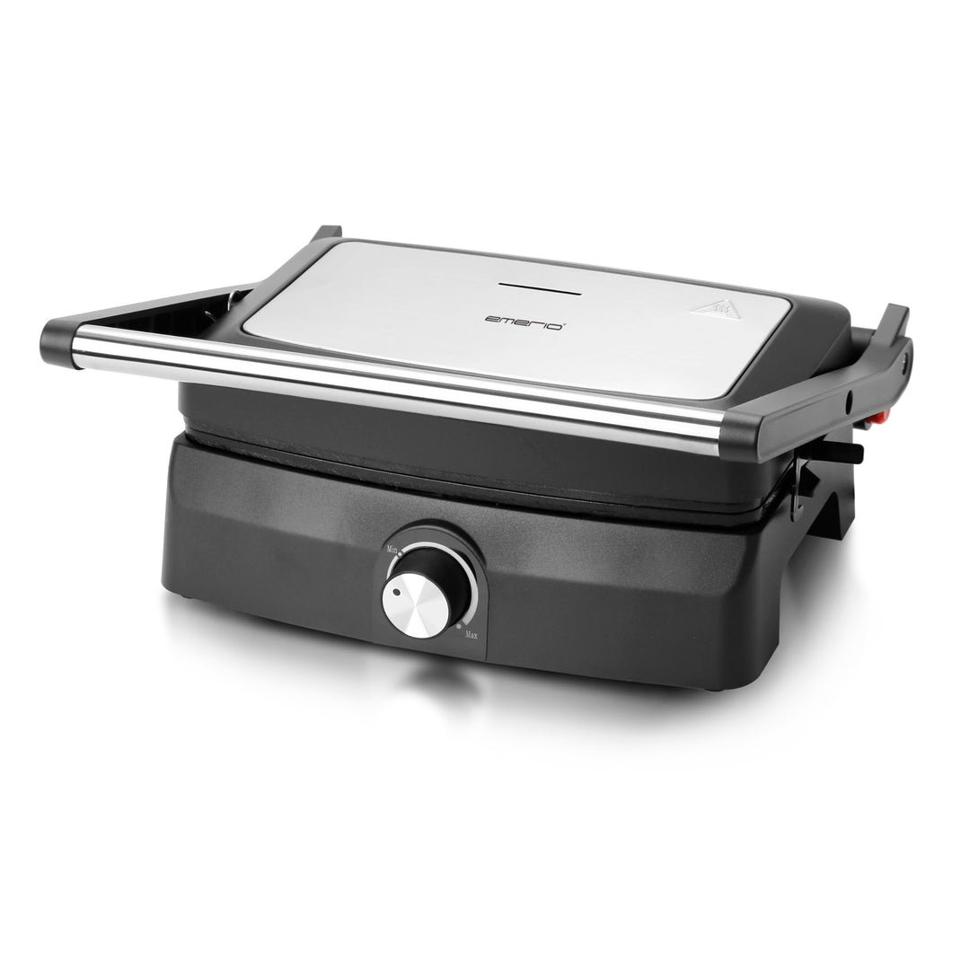 EMERIO Kontaktgrill Panini Grill Sandwichmaker Tischgrill | Grillfläche 23x14,5cm | antihaftbeschich