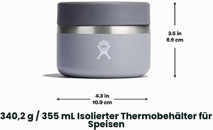 Hydro Flask Isolierter Lebensmittelbehälter, 340 ml, Schwarz Schwarz 12 OZ 340 ml, Schwarz 12 OZ 340