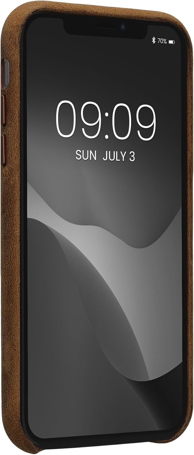 kalibri Schutzhülle kompatibel mit Apple iPhone 11 - Hülle Leder - Hardcover Handy Cover Case Braun