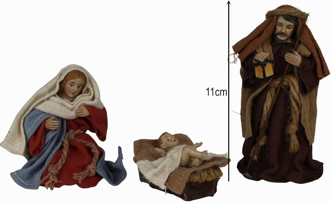 ZICOM Ankleidefigurenset Nebo, Krippenfiguren orientalisch ca. 11cm 15-TLG. Polyresin bekleidet