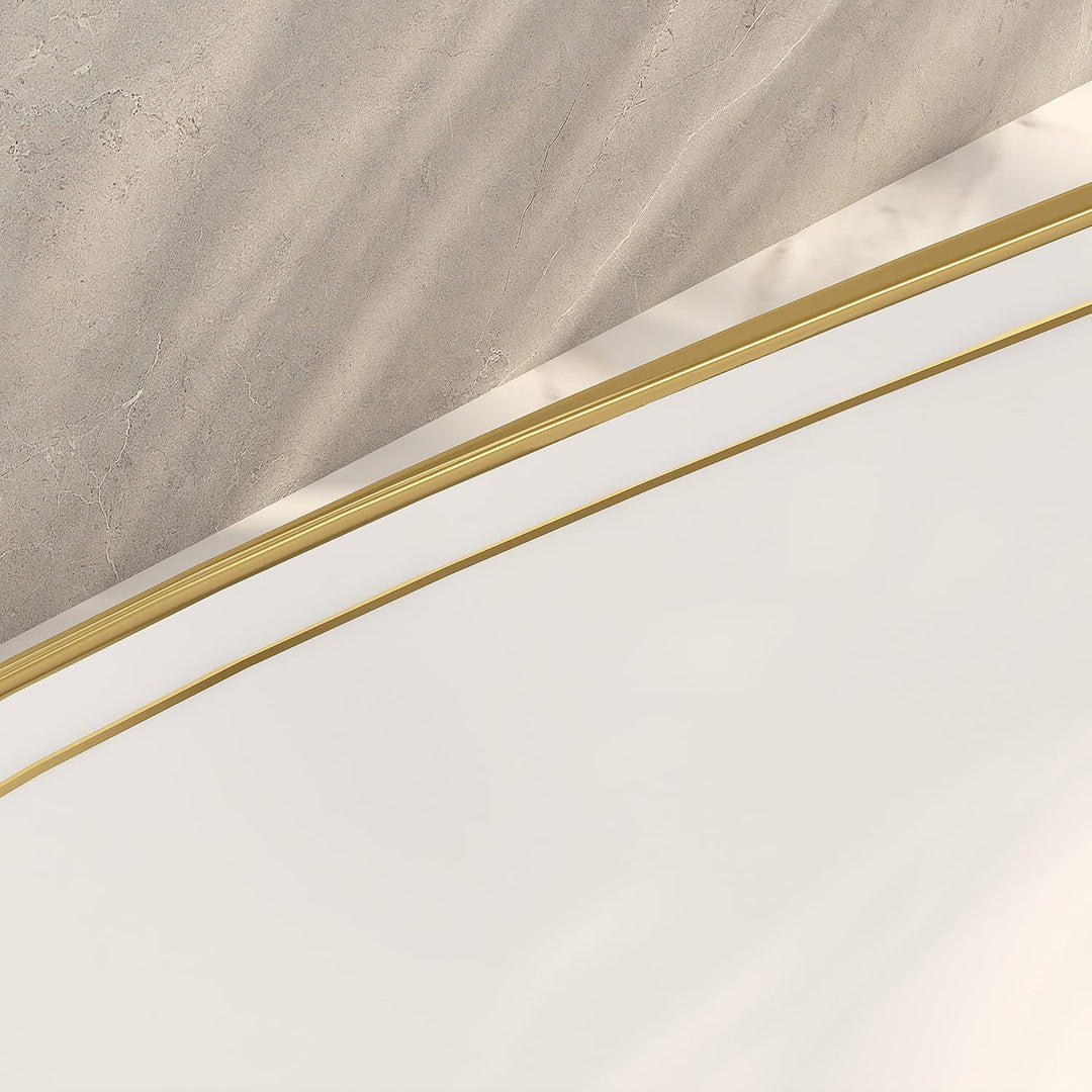 MEJE 56 x 40 CM LUXURY GOLD Rand Ovales Gefäss, Waschbecken über der Theke, Porzellan-Keramikgefäss,