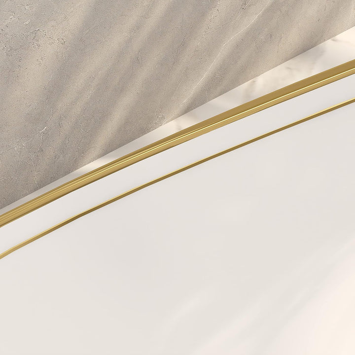 MEJE 56 x 40 CM LUXURY GOLD Rand Ovales Gefäss, Waschbecken über der Theke, Porzellan-Keramikgefäss,