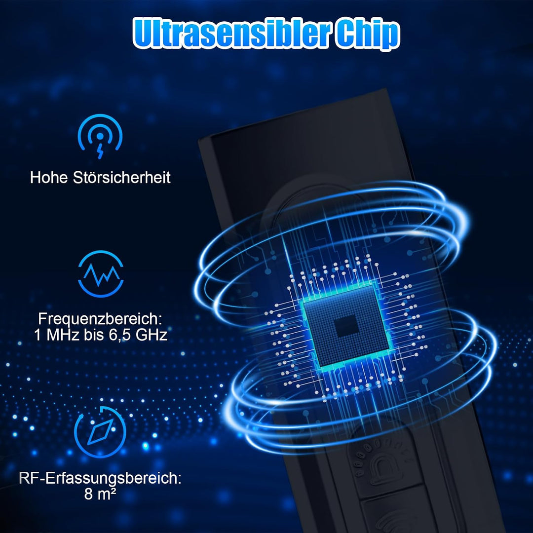 Mavista Wanzen Detektor 4 in 1 Kamera Detektor GPS Tracker Finder (Glänzend Schwarz), Glänzend Schwa