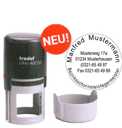trodat 46050 Printy Rundstempel selbstfärbend Ø 50mm