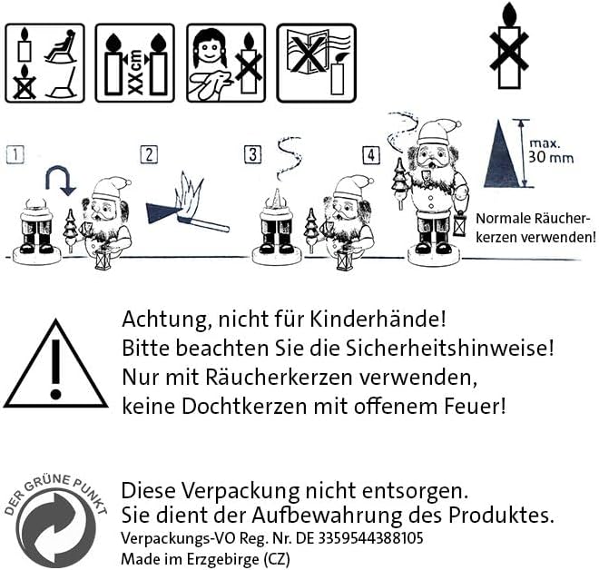 Räuchermann Räuchermännchen Koch mit Spiegelei 20 cm Räucherfigur Beruf 40494