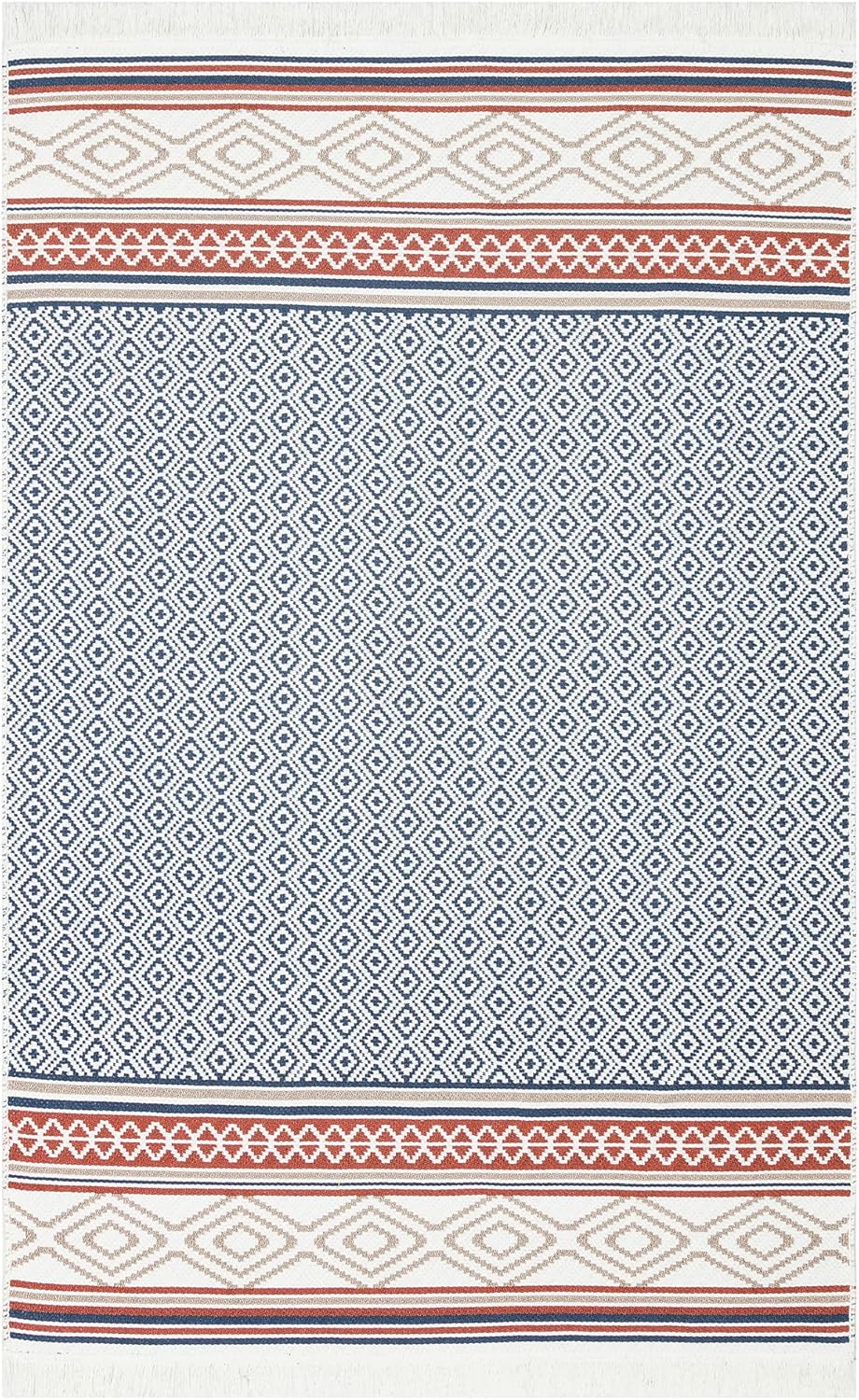 Arya 26 Navy/Beige 80x300cm 80x300 Beige, 80x300 Beige
