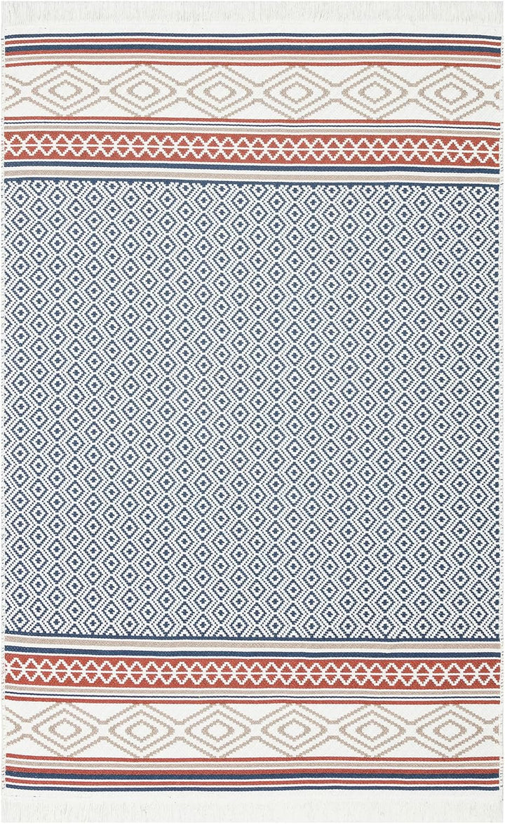 Arya 26 Navy/Beige 80x300cm 80x300 Beige, 80x300 Beige
