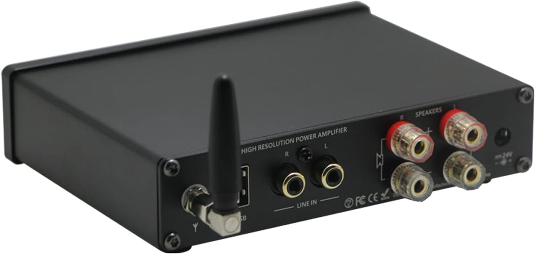 SMSL A12 Bluetooth 5.0 Stereo Audio Amplifier, Mini HiFi Class D Integrated 2 Channel Power Amp for