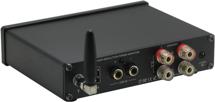 SMSL A12 Bluetooth 5.0 Stereo Audio Amplifier, Mini HiFi Class D Integrated 2 Channel Power Amp for
