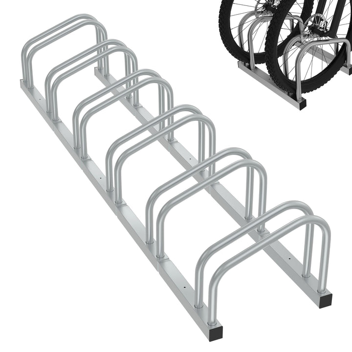Fahrradständer für 6 Fahrräder Fahrradhalter Aufstellständer Boden und Wand Montage 37cm Radabstand