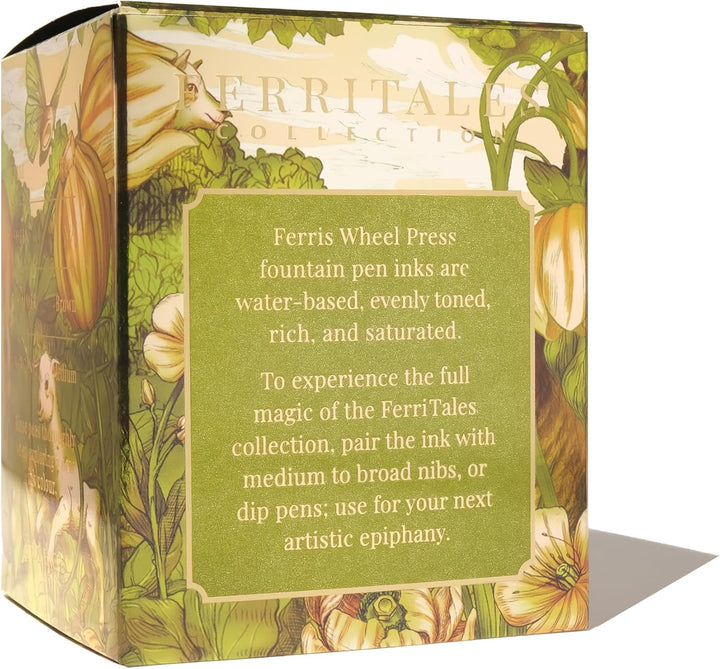 Ferris Wheel Press, Fountain Pen Ink, FerriTales Collection, Sprouting Pastures, Spring Green with B