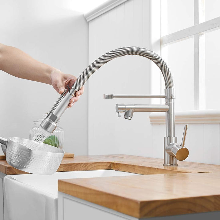 AIMADI Wasserhahn Küche Mischbatterien Pull Down Küchenarmatur mit Brause Spiralfederarmatur Küchens