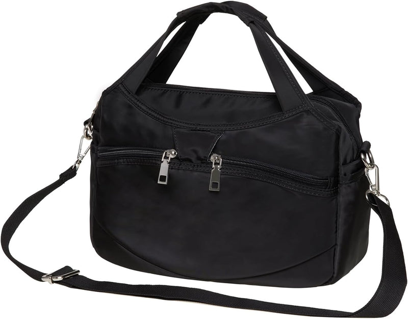 KAUKKO Leichte Damen Umhängetasche Nylon - Handtasche Top Griff Henkel - Tasche Beuteltasche Mittelg