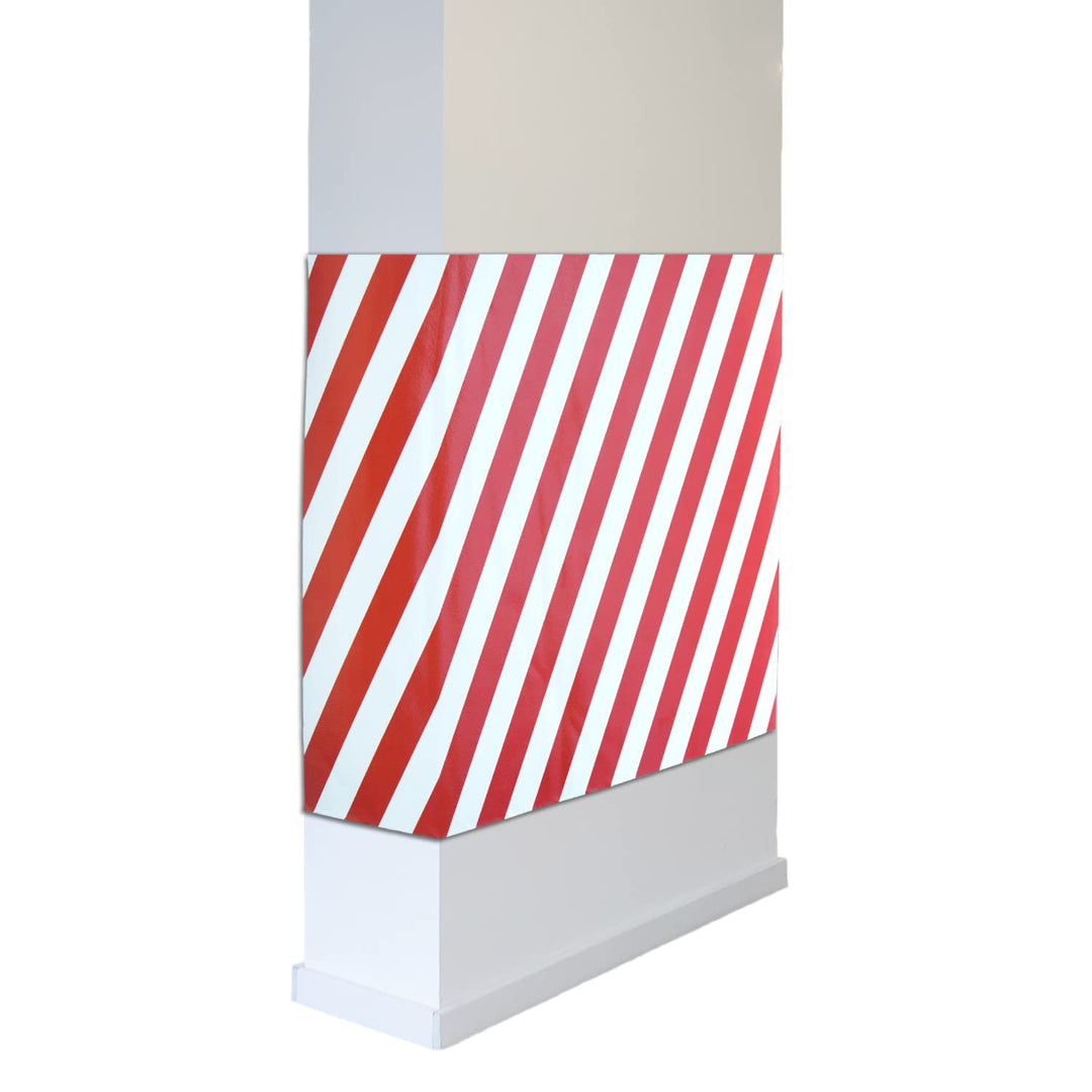 PARKING FACIL | Garagensäulenschutz | Rote und weisse Farbe | Länge 100cm| Höhe 70cm | Dicke: 2cm |