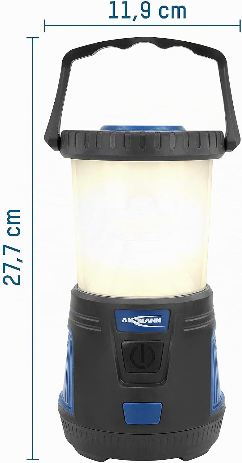 ANSMANN Campinglampe LED Campingleuchte Camping Laterne Licht 600 Lumen, 360°-Strahlwinkel, stufenlo