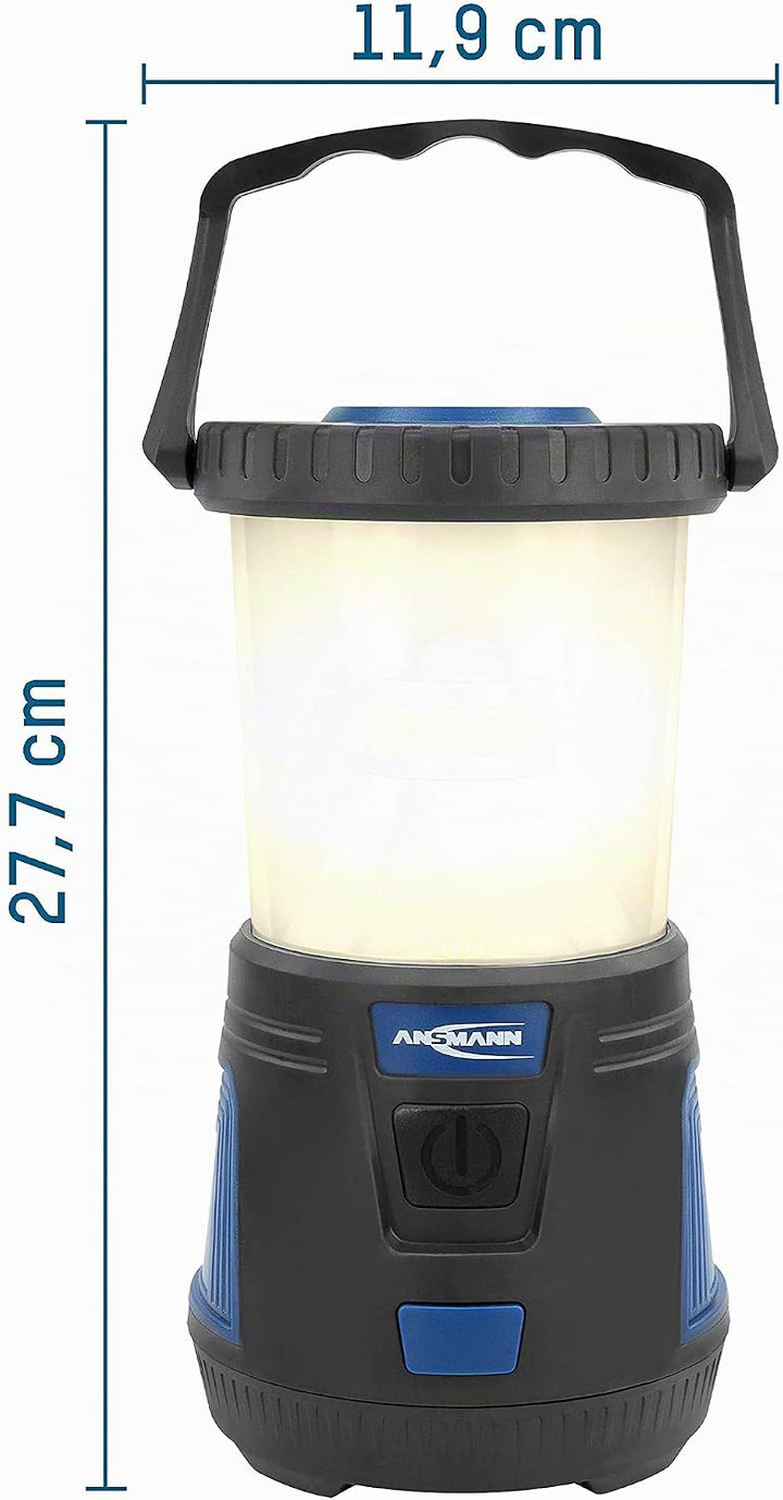 ANSMANN Campinglampe LED Campingleuchte Camping Laterne Licht 600 Lumen, 360°-Strahlwinkel, stufenlo