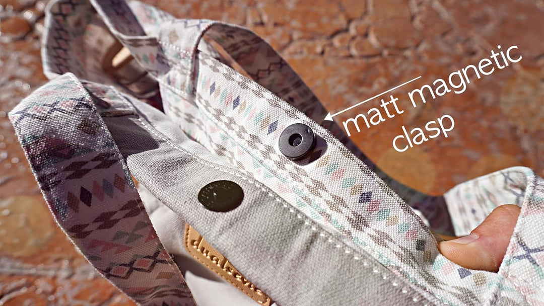 Eco Yogatasche für Matte gross 70 cm aus Baumwolle/Leinen praktisch mit grossen Taschen und Tragegur