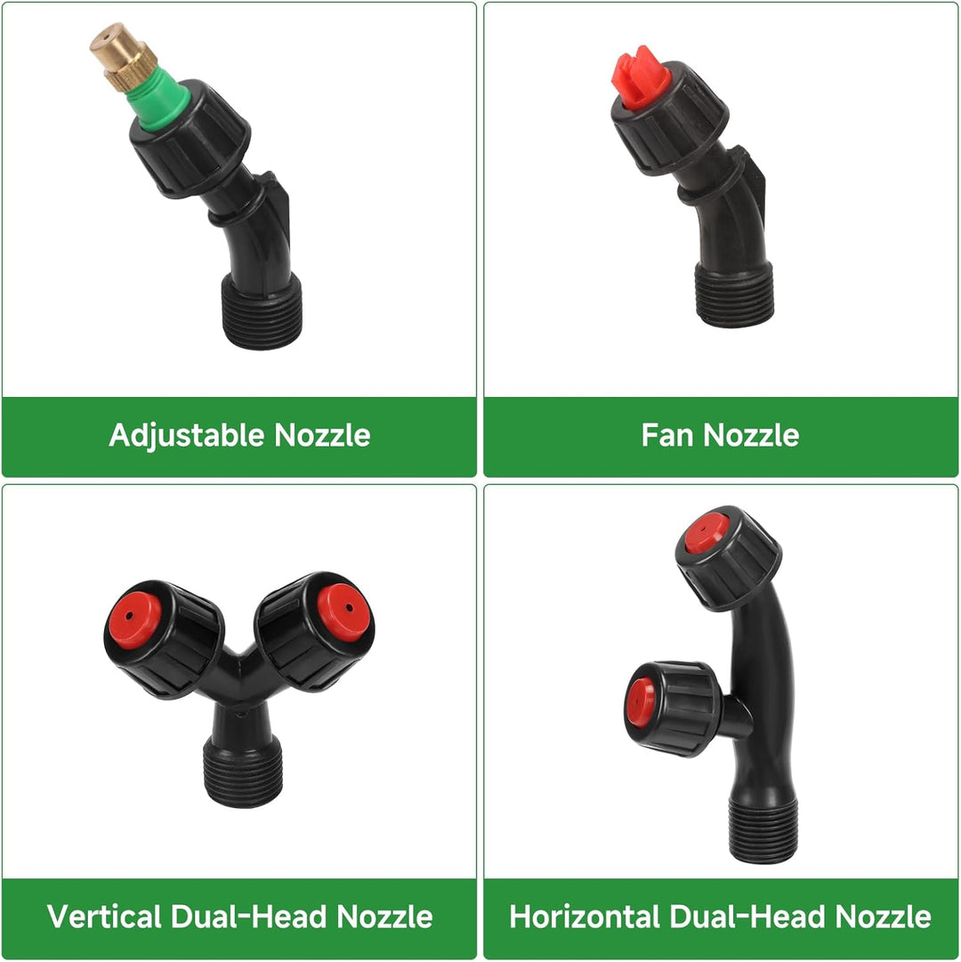 Säurebeständiger Sprühstab mit 4 Arten von Düsen, Ersatz-Sprühstab mit 1/4 Zoll und 3/8 Zoll Messing