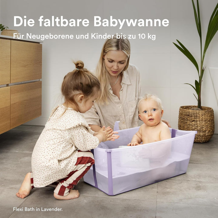 Stokke Flexi Bath, Sandy Beige - 64 x 24 x 34 cm - Faltbare Babybadewanne für Neugeborene und Babys