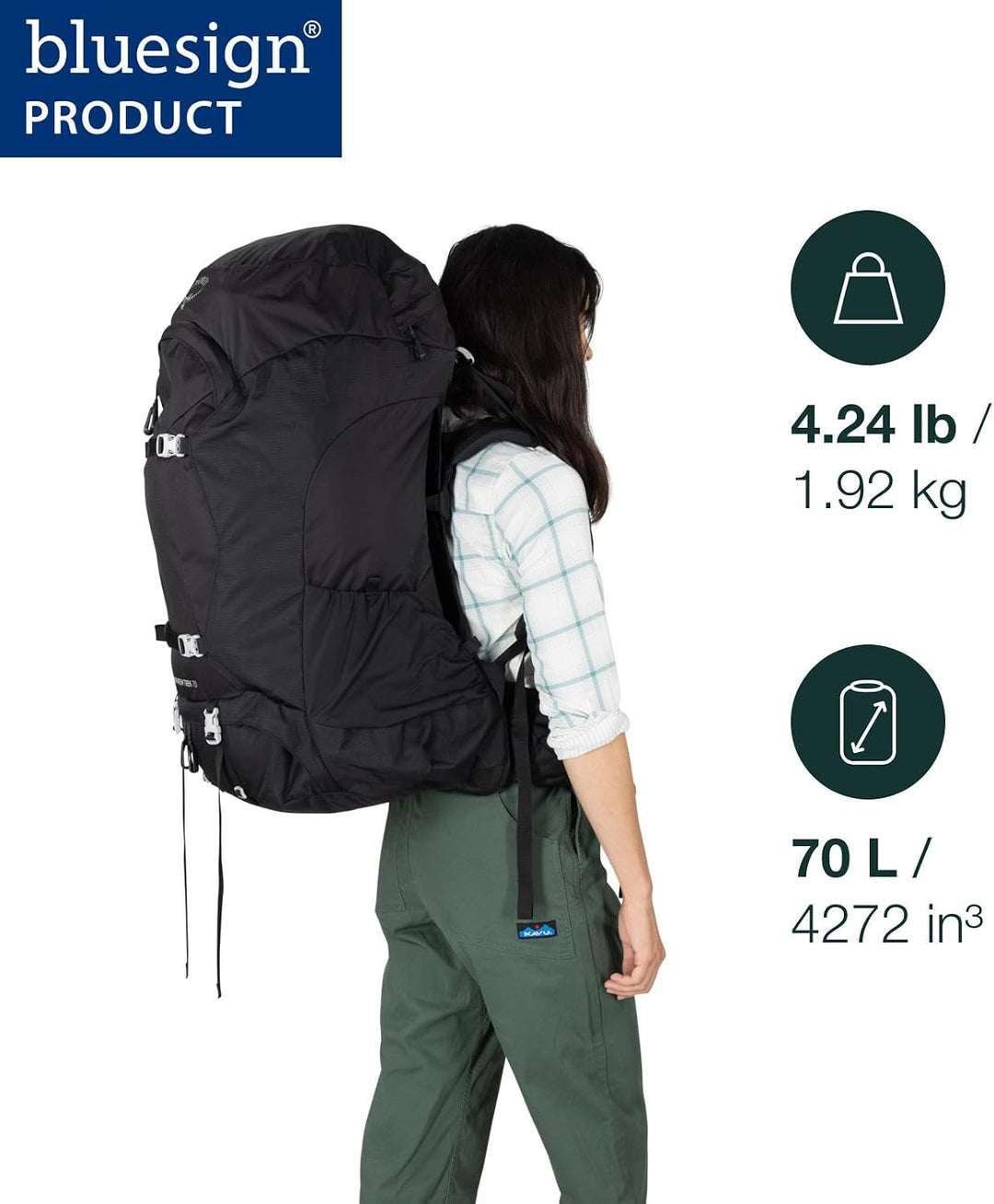 Osprey Fairview Damen-Trekkingrucksack, 70L, Black, 70L
