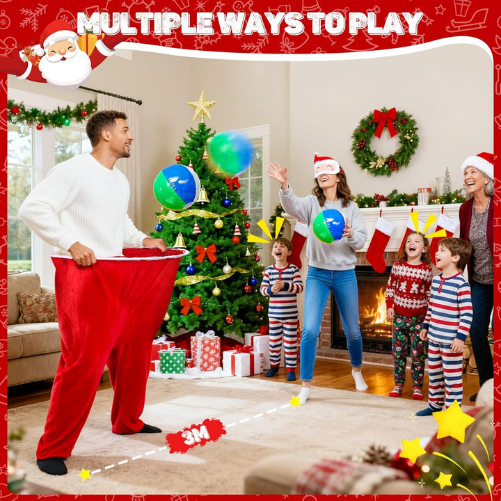 Weihnachtsspiel für Kinder &amp; Erwachsene - Granny Hosen Wurfspiel &amp; aufblasbares Rentier Geweih Ringw