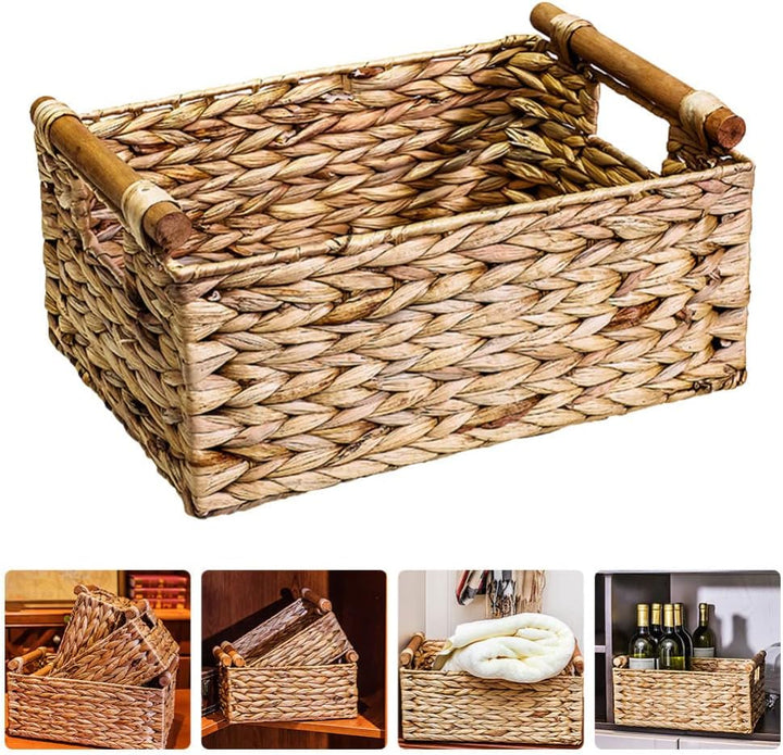 DOITOOL Aufbewahrungskorb Aus Rattan Seagras Aufbewahrungsbox Körbe Aufbewahrung Stroh Badkorb Allzw