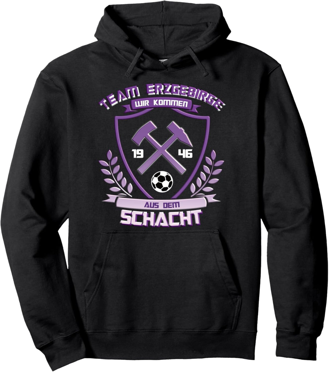 Erzgebirge Fussball Wismut Bergbau Pullover Hoodie