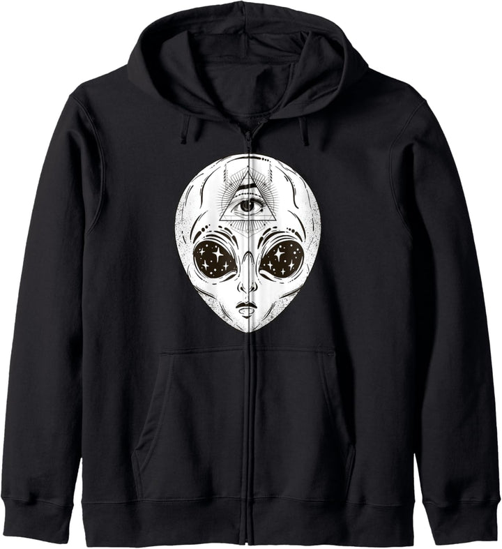 Illuminati Alien T-Shirt - All sehendes Auge Männer & Frauen Kapuzenjacke